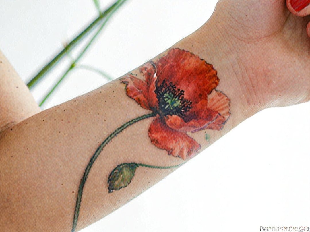 tatouage coquelicot