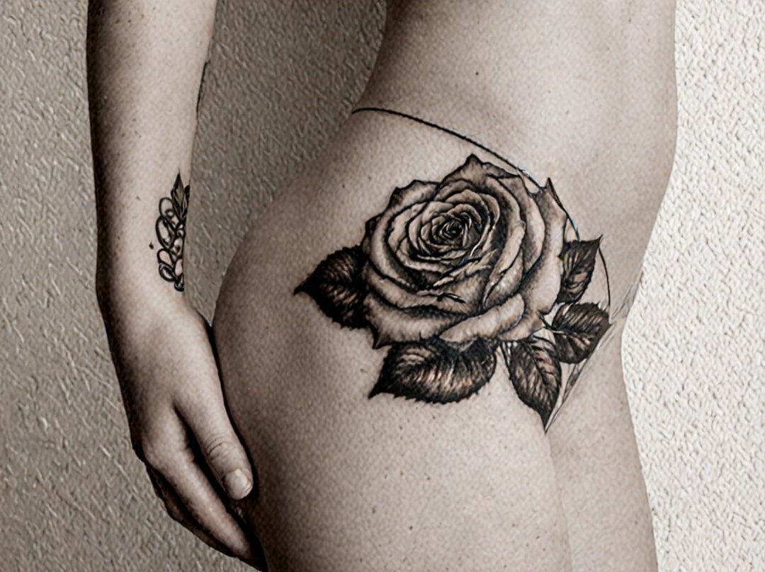 tatouage fleur hanche
