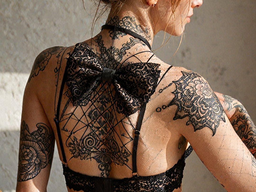 tatouage noeud papillon bras