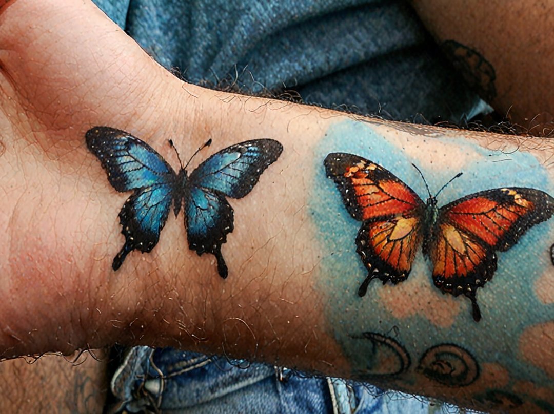 tatouage poignet papillon