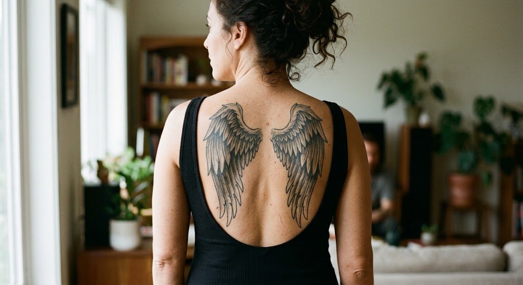 tatouage ailes d’ange dos