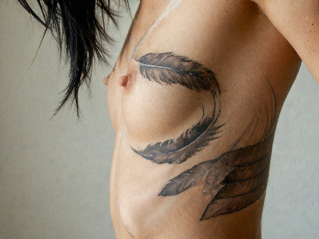 tatouage plume femme
