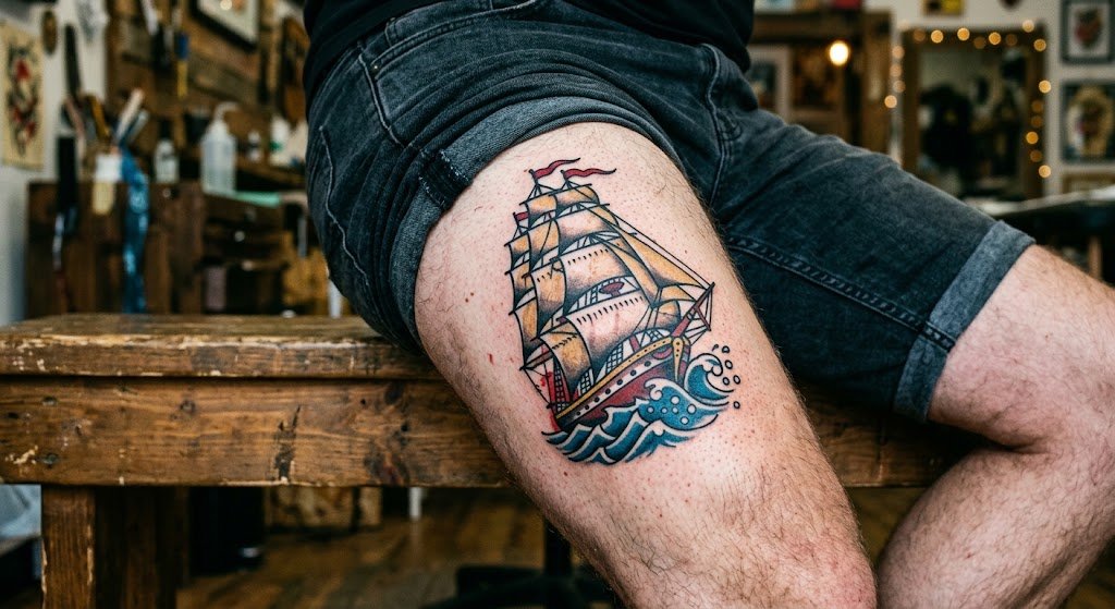 tatouage cuisse homme