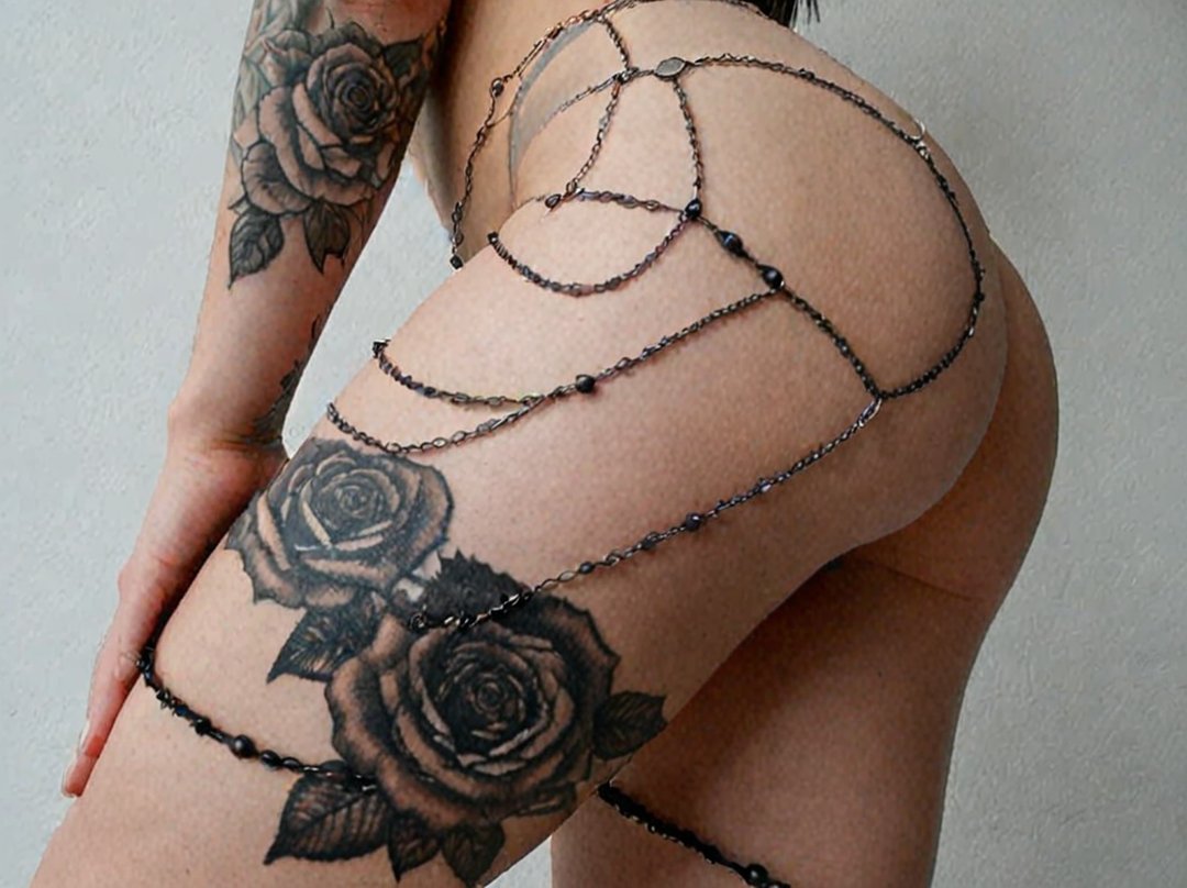 tatouage rose noire