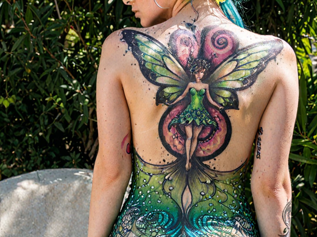 modele tatouage fée