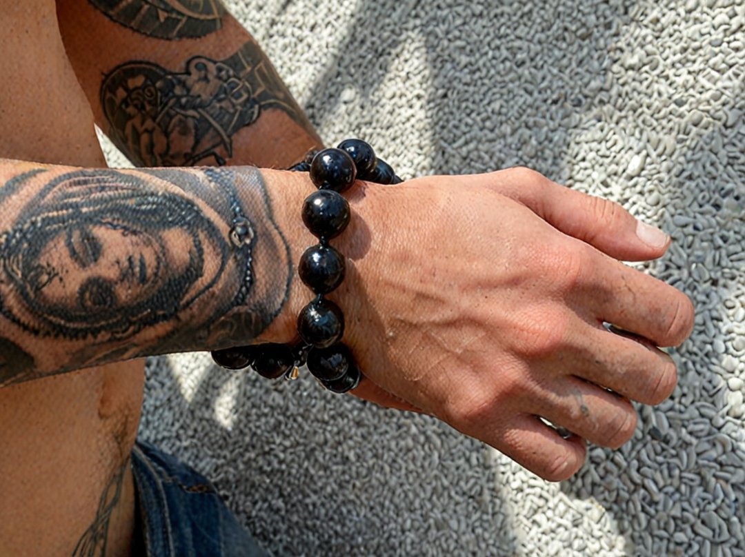 tatouage bracelet chapelet