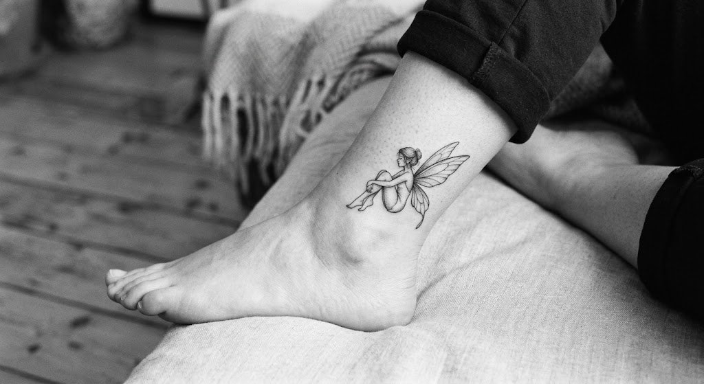 tatouage fée cheville