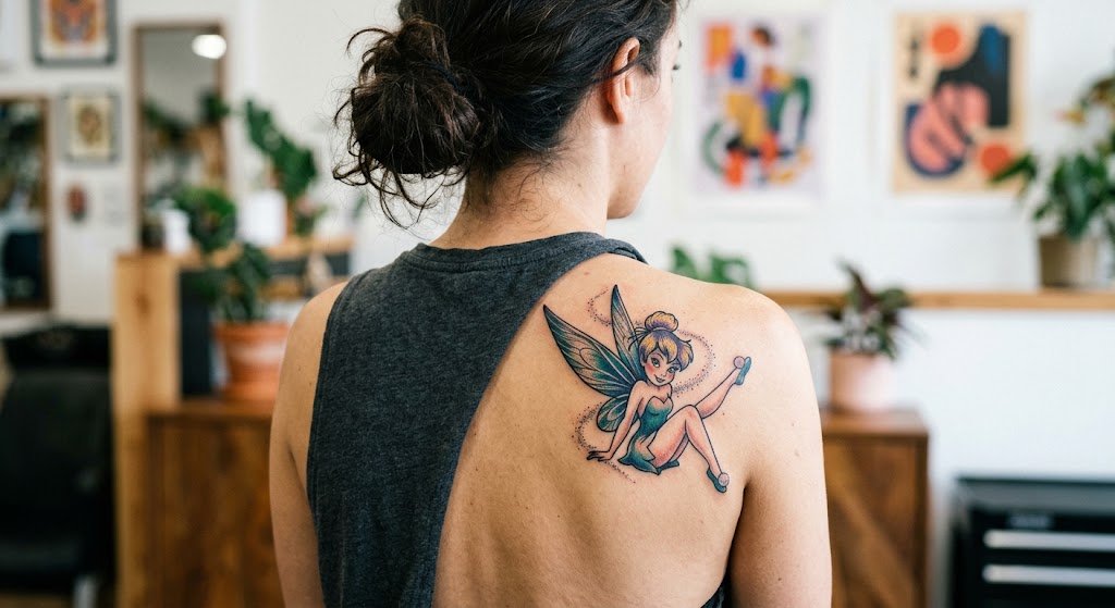 tatouage fée clochette couleur
