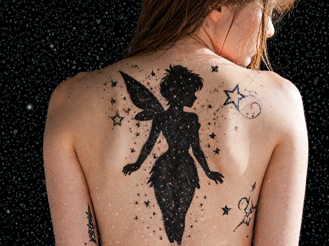 tatouage fée clochette ecriture