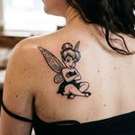 tatouage fée clochette noir
