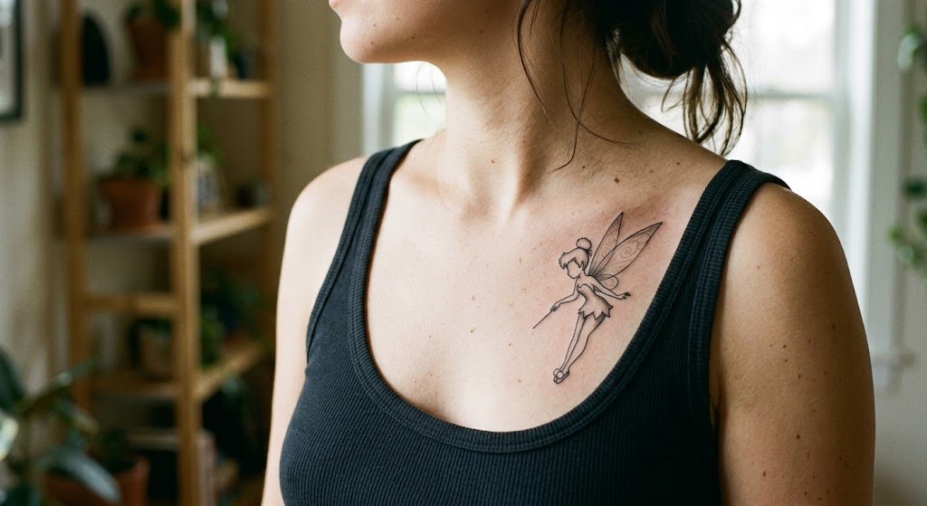tatouage la fée clochette