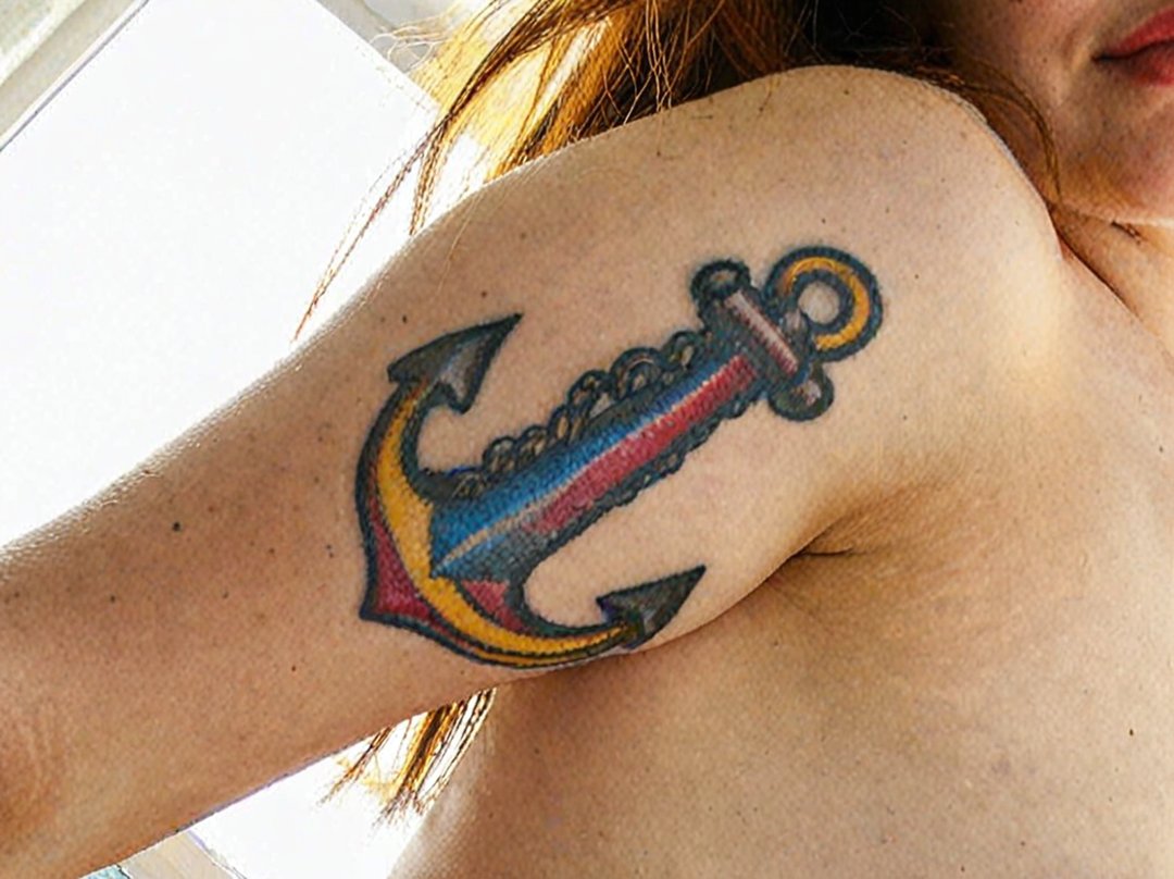 tatouage ancre avant bras femme