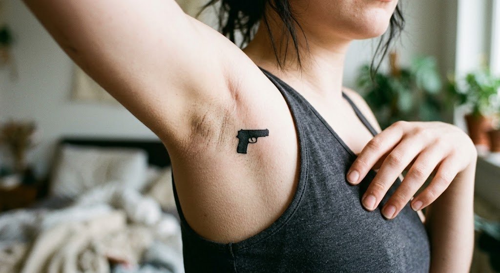 tatouage pistolet rihanna