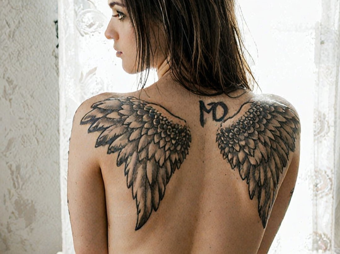 tatouage ailes dos femme