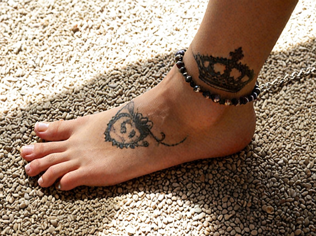 tatouage bracelet cheville femme 3d