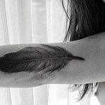 tatouage-bras-plume