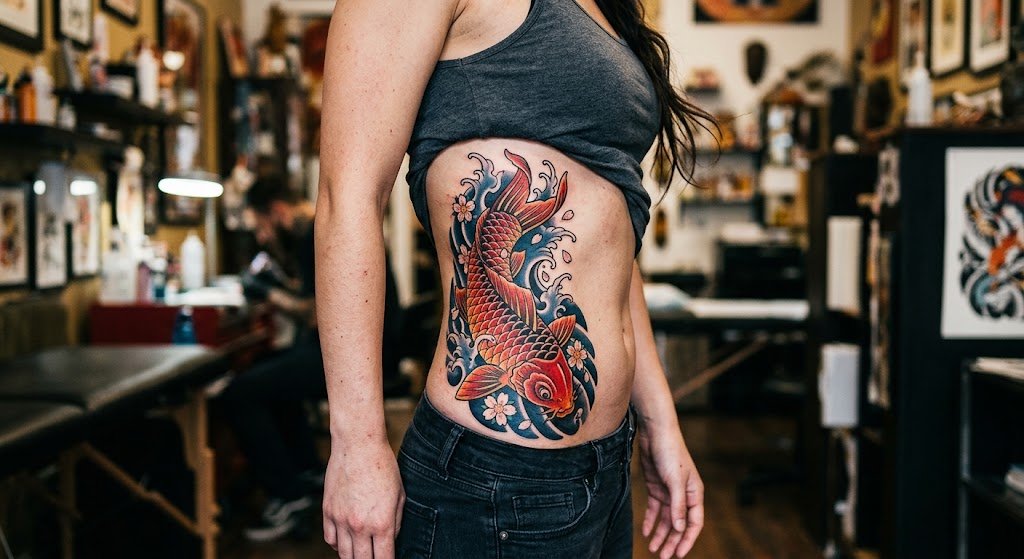 tatouage carpe koi