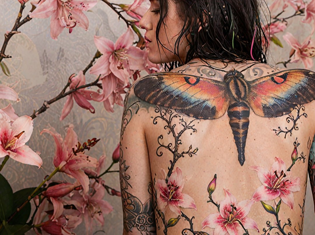 tatouage dos entier femme