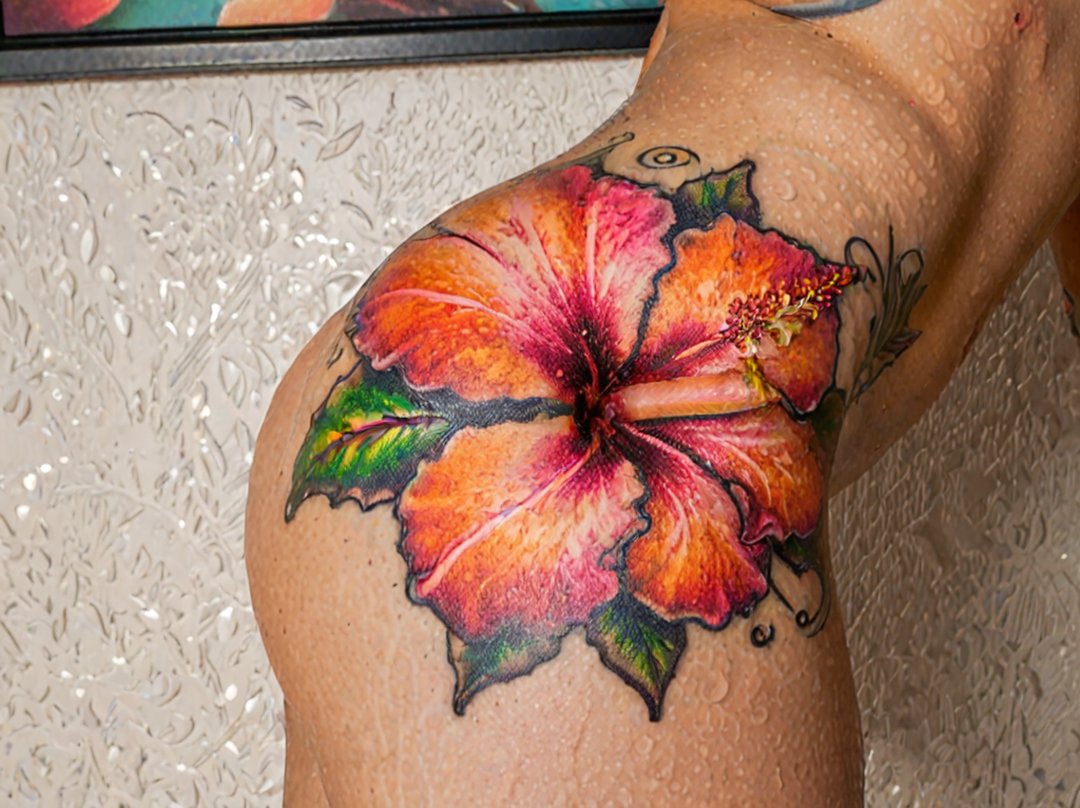 tatouage femme fleur cote