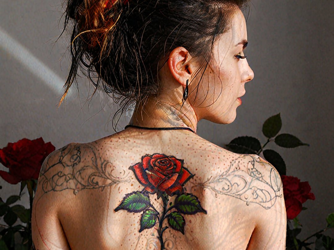 tatouage femme nuque fleur