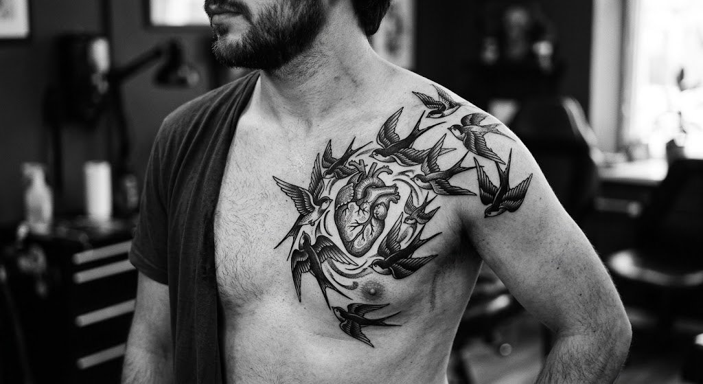 tatouage hirondelle