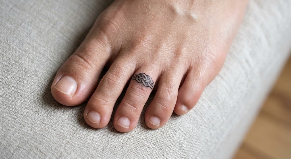 tatouage orteil noeud