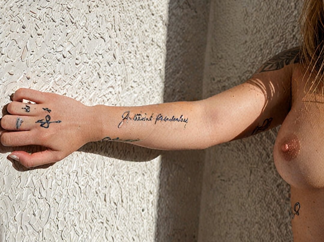 tatouage phrase bras femme