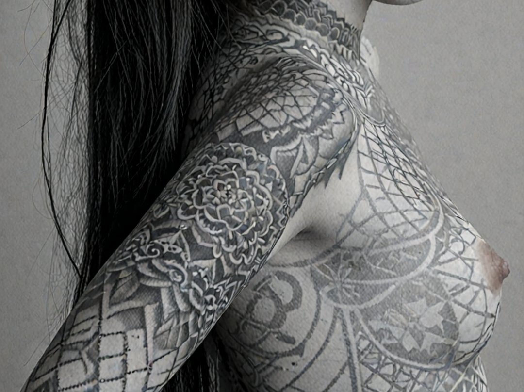 tattoo tour de bras femme